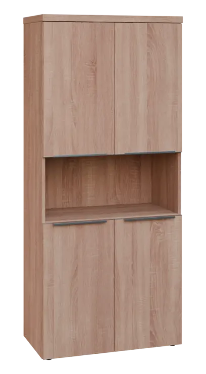 SIN 5 - 84DN kancelářská skříň, 4-dveřová/nika, 1820x800x400, dub bardolino SIN 5 - 84DN kancelářská skříň, 4-dveřová/nika, 1820x800x400, dub bardolino